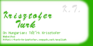 krisztofer turk business card